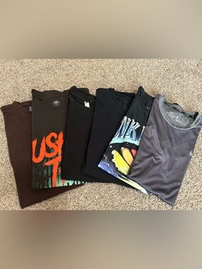 Men’s Clothing Bundle M Nike Adidas Pink Floyd Graphic Tees Lot